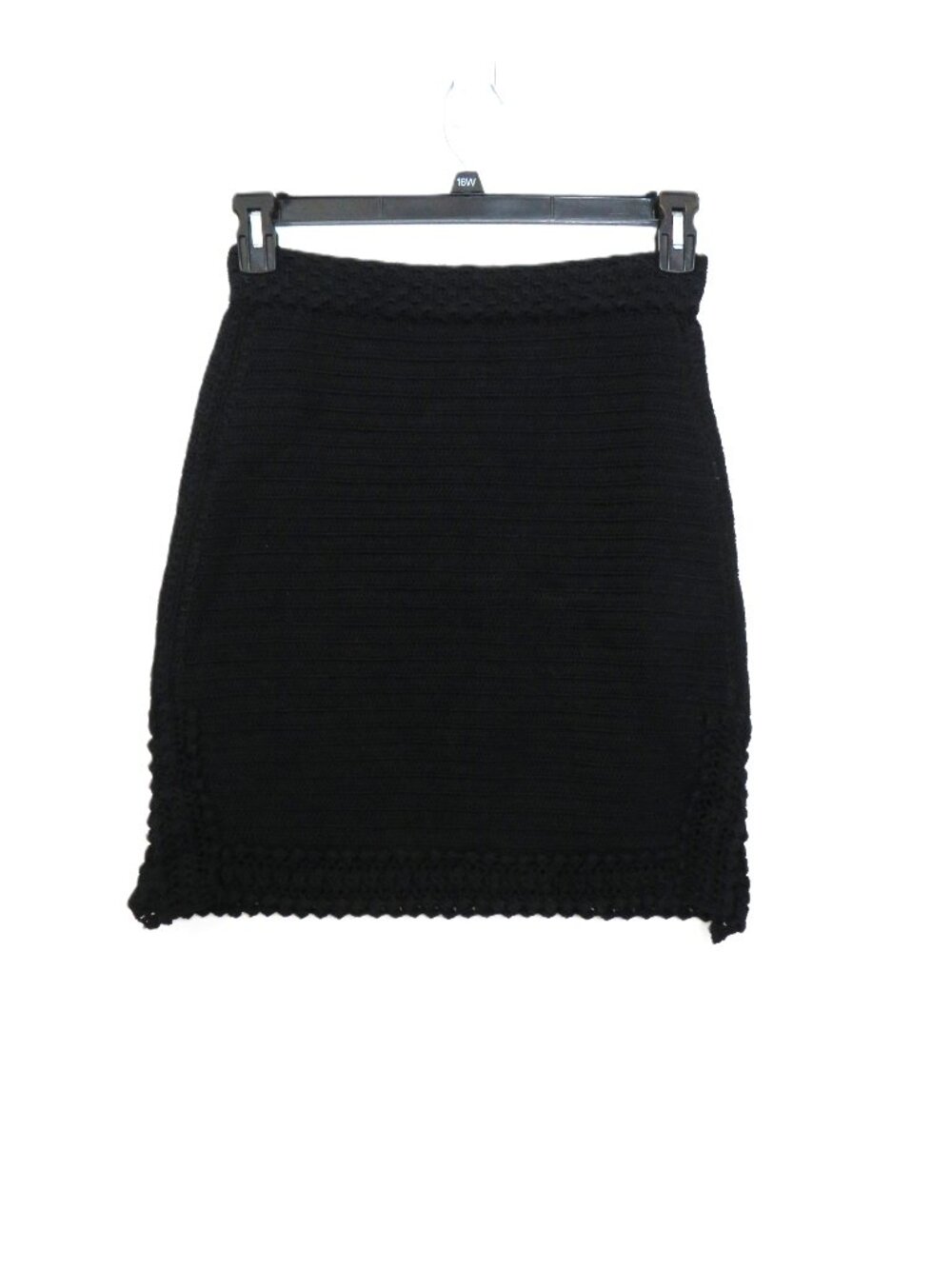 Zadig & Voltaire Size Large Jacksy Black Crochet Cotton Mini Skirt NEW $548